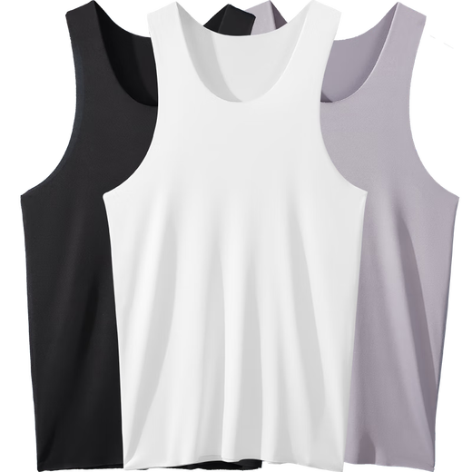 Yi Ershuang [Ice Seide Nicht-Seal 5A Antibakteriell] Herren Sommer Dünne Freizeitsportpullover Hürde Basishemd 3 Pack