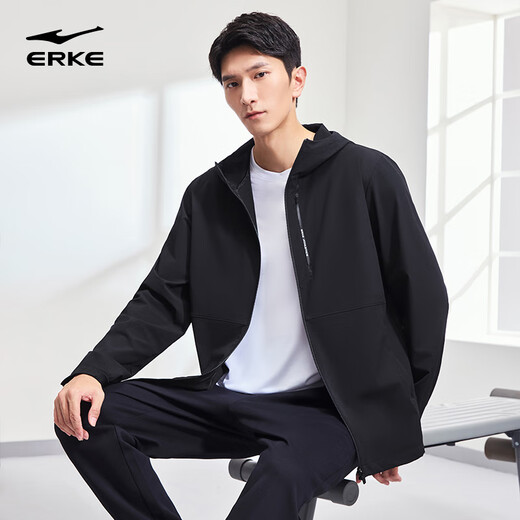 Hongxing Erke water repellent jacket autumn men's windbreaker men's sports windproof jacket men's stand collar top