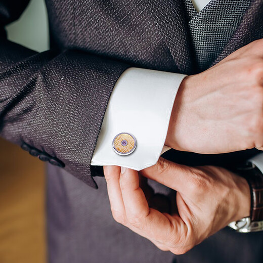 WILLIAM MILTON Light luxury mother-of-pearl carved cufflinks men's custom suit cuff nails high-end gift box Luoxia