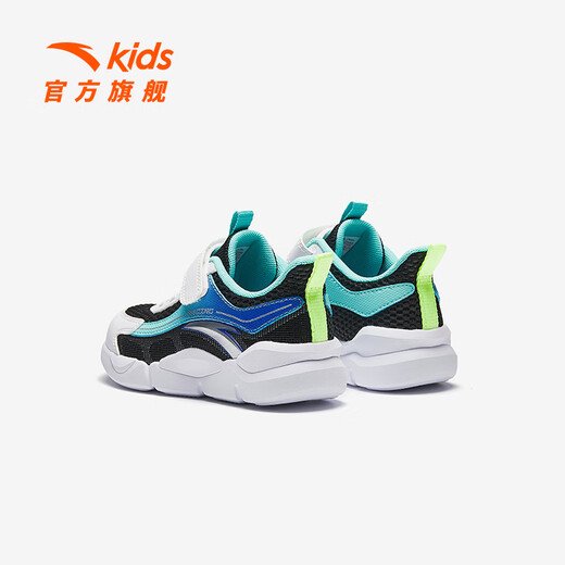 Zapatillas de zapatillas para niños de anta para niños 2025 verano nuevo producto malla transpirable gran malla amortiguación zapatos para correr negros/anta blanco/ultra verde azul-6 31 pies de longitud aproximadamente 19.5 cm