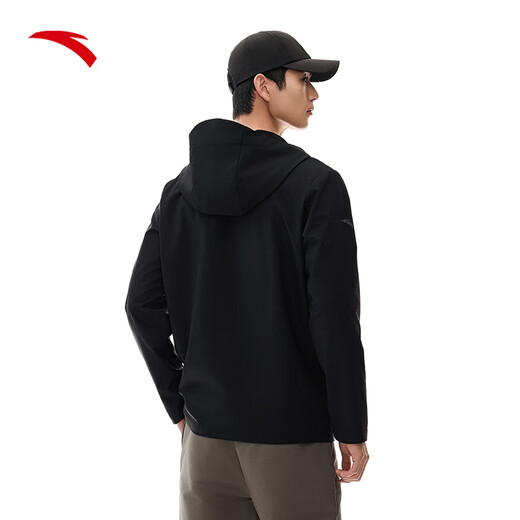 ANTA Water-Repellent Hooded Sports Jacket Men's Fall Fitness Running Three-Proof Sportswear Woven Jacket Top