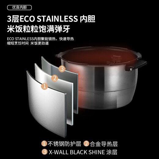 福库（CUCKOO）小白贝电饭煲 韩国原装进口2-8个人家用大容量电饭锅5升IH加热多功能高压力智能语音不锈钢内胆 CHP1050FW 5L
