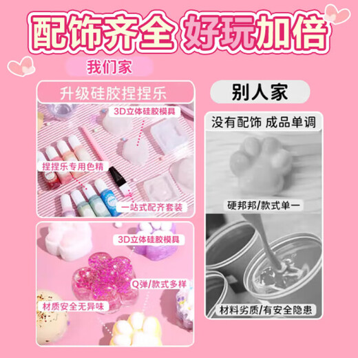乐哲果冻蜡自制猫爪捏捏乐套装diy材料包解压六一儿童节玩具女孩礼物