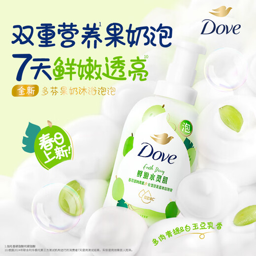 Dove Fruit Milk Shower Gel Succulent Green Tixiang Bath Bubble 400g Moisturizing and Long-lasting Fragrance Shower Gel for Men and Women