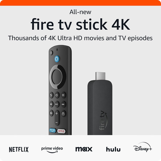 亚马逊2023款fire tv stick 4K max 16G二代奈飞电视盒子网络盒子机顶盒 2023款4K MAX，2＋16G 全新原封无指导 现货(拆封不退)