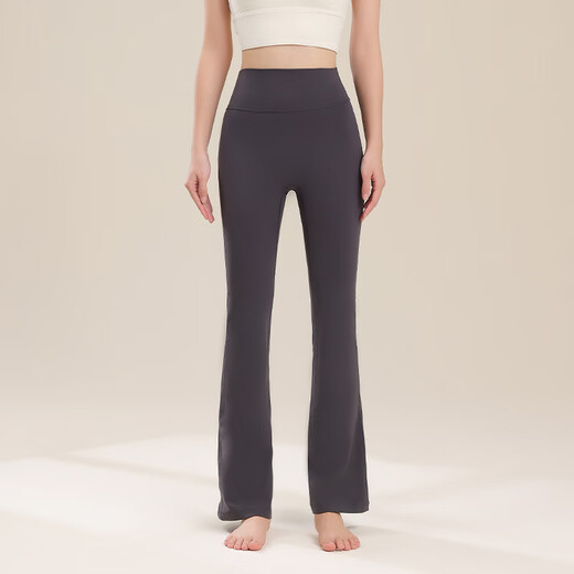 Free-style yoga pants for women in winter, brushed Pilates dance training bell bottoms, high-waisted belly slimming sports fitness clothes