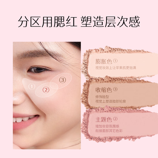 Shipini Baked Powder Soft Mist Blush Tea Apricot Powder Bean Paste Powder Shrinks and Expands Color to Brighten Color 925# Xin Teng Zi