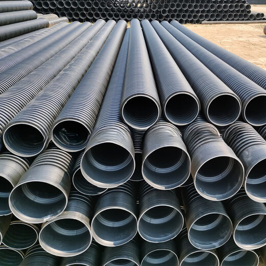 MDUGHDPE steel belt corrugated pipe PE large diameter steel belt reinforced pipe 300 production of underground drainage and sewage winding pipe 160