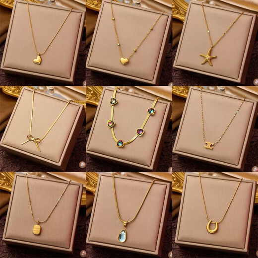 [Collier Collection] Niche Design Sense Clavicule Chain Collier Femme Léger Personnalité de luxe haut de gamme Retro Fashion Collier polyvalent [un] style aléatoire sans limite sur les images