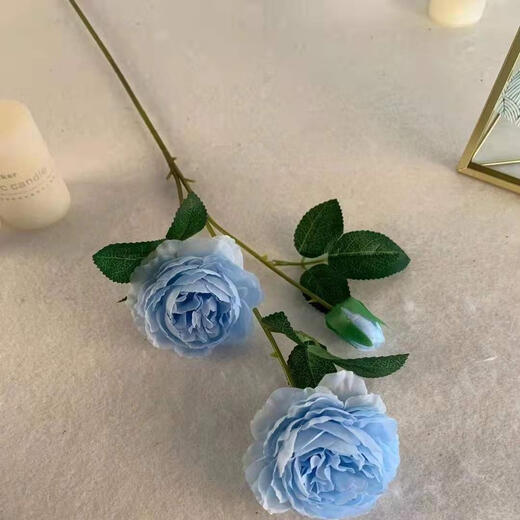 Simulated 3-head peonies wedding flower arrangement rose flower sea wedding arrangement fake flowers Brazilian rose ground line leading silk flowers pink