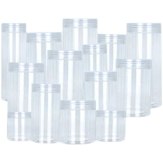 Boîte entière de bouteille de miel de noix de qualité alimentaire 2jin [Jin est égal à 0,5 kg] bouteille en plastique avec couvercle de biscuit pour animaux de compagnie Emballages épaissis en pot scellé transparent 5580-16 grammes 1098 pièces