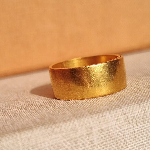 QUAMER Old Phoenix Gold Store New Chinese Style Imitation Republic of China Old Gold Ring Old Antique Light Luxury Fashion Versatile Personality Retro Plated Ring