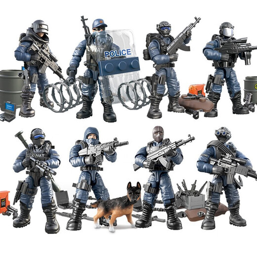 
Xiangjun Cross-border Xiangjun assembled military figure model joint movable simulated human figure building blocks soldier military weapons toys Xiangjun 9921 World War II soldiers 1 set of 8 boxes Please press 8