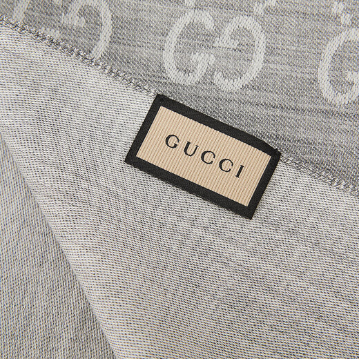 GUCCI (GUCCI) Nouveau écharpe mince double face à double face imprimée 165904 3G646 1400 Black