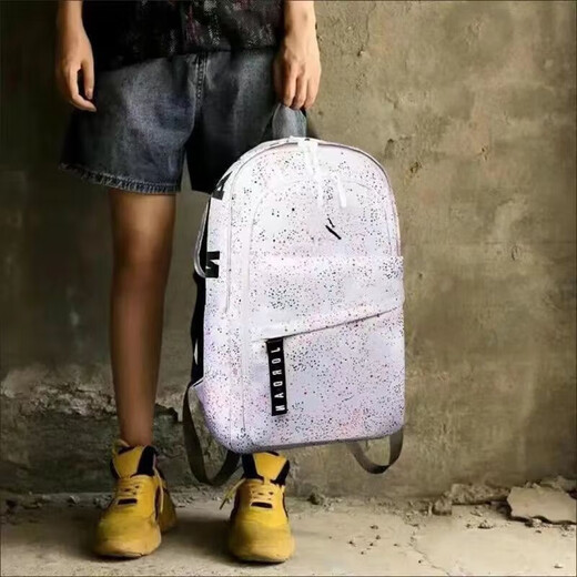 Backpack full of stars new style of high school students' large-capacity school bag travel computer bag men and women's backpack sports bags full of stars white (three-dimensional mark)
