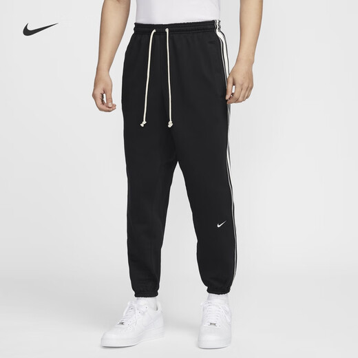 Nike (Nike) Terma-Fit Oficial más pantalones de baloncesto de vellón HJ3884 010 Negro/Ligero Marfil White S