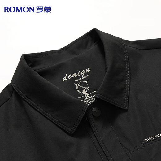 Romon Anti-wrinkle Jacket Men's Lapel Spring and Autumn Business Casual Jacket Middle-aged and Youth Tops Executive Workwear Jacket