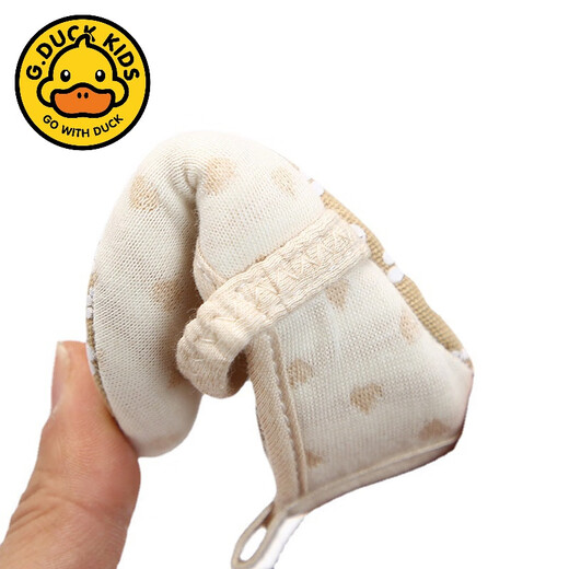 G.DuckKids Petit canard jaune printemps et automne Nouveau coton coloré Soft Sole Baby Chaussures 2025 hommes et femmes bébé Soft Sole Girls Indoor Chaussures pour les tout-petits Coton coloré à cinq points Longueur intérieure CM 11