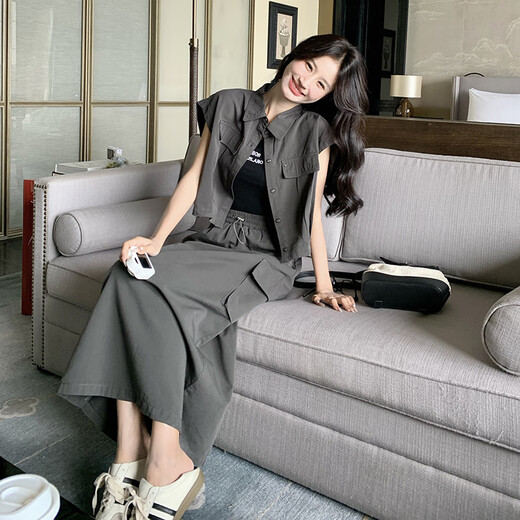 Rongyuege Fashion Grey Work Sup Юбка для женщин в взрыве Summer Street и снижение возраста. ТЕПРУМЕНТ ТУРНАЯ И КЛАССКАЯ СЕРВА