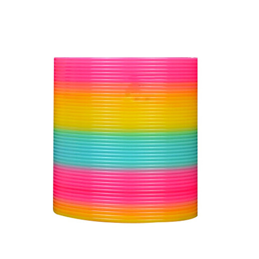 Manban Kinder magischer Regenbogenkreis Frühlingsspulen Zugkreis Spielzeug Große nostalgische farbenfrohe Zauberring Große leuchtende Farbe