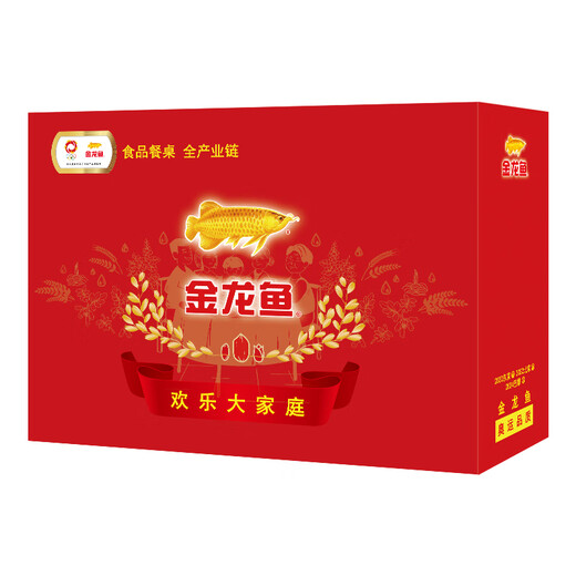 Golden Dragon Fish Grain Gire Box Grain Dragon Festival Festival Gift Pack Зерновая и нефтяная фестиваль подарочная коробка приправа группы корпоративная группа благосостояния купить золотой дракон Fish 'Fuyou Koi' Подарочная упаковка 688 тип