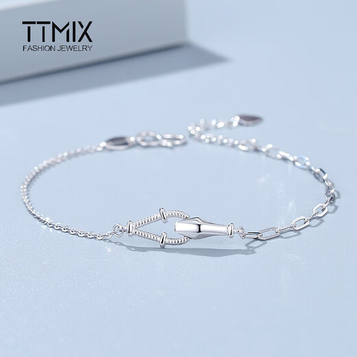 TTMIX snake bracelet platinum pt950 women's platinum temperament bracelet birthday gift for girlfriend 2.9-3.1g 16+2cm