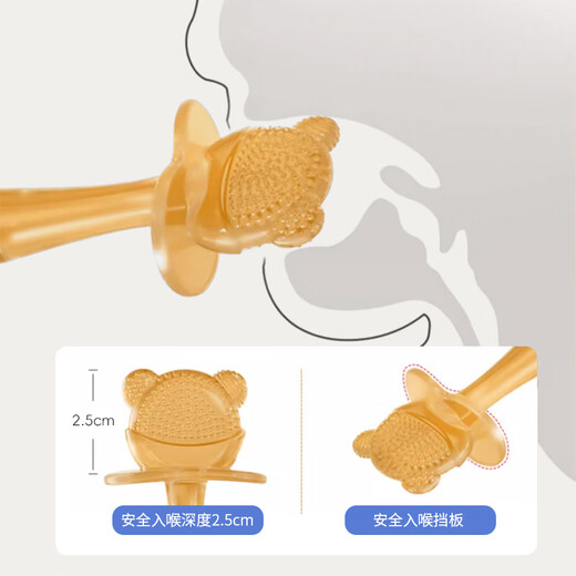 Dr. Ma baby teether, molar stick, small mushroom baby comfort toy 0-1 years old, anti-eating hand and teeth chewing gum 3-piece set