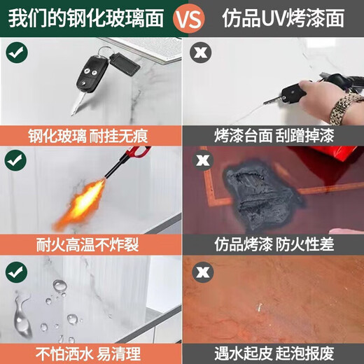 Yipinfancheng 24-hour flash coffee table living room simple coffee table TV cabinet combination set living room coffee table 1.3M warm white + white marble glass tempered glass desktop