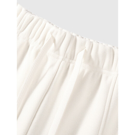 GXG Men's Loose Tie-Leg Sweatpants Thick Casual Pants Commuting Men's Pants Winter New Product Off-White L