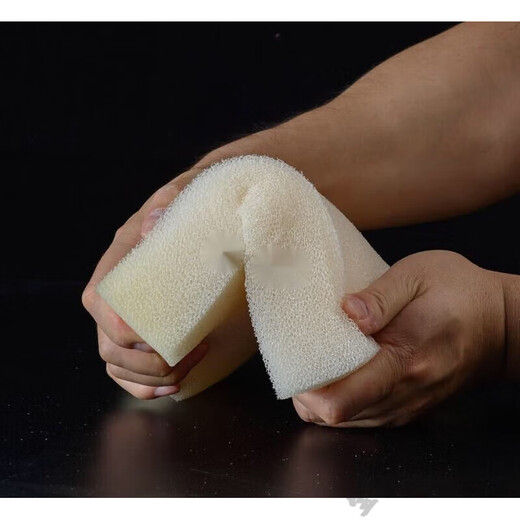 Clean exterior wall tiles coarse hole sponge loofah yellow mesh filter cotton wheel wash wear-resistant sponge wipe 100 pieces yellow 20*12*5cm