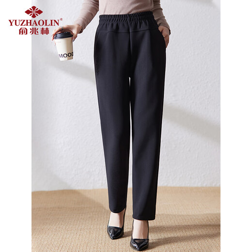 Yu Zhaolin middle-aged and elderly women's velvet casual pants mother's pants warm pants trousers clothes for the elderly Y44X025