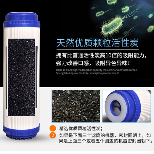 钻芯通用九阳净水器滤芯1283全套JYW-HC-1283WU/JYW-RO-12P501C/502C/504C 全套装JYW-HC-1283WU送2支PP棉