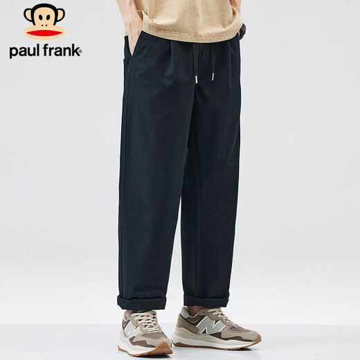 大嘴猴（paul frank）休闲裤男夏季美式裤子男士工装裤男裤宽松长裤 藏蓝色 XL