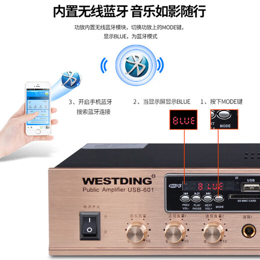 Westin speaker audio Bluetooth amplifier wall-mounted speaker ceiling audio store commercial supermarket dance studio restaurant radio background music B05 one to two [shop audio]