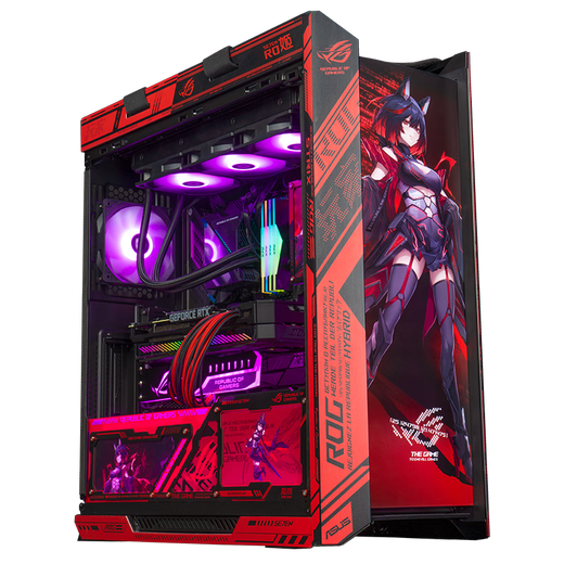 ASUS ROG family bucket 14th generation i7 14700KF/RTX5070Ti 5080D independent graphics card game desktop host live broadcast AI computer host DIY assembly machine complete machine configuration 4 R7-9800X3D + ASUS 5070Ti