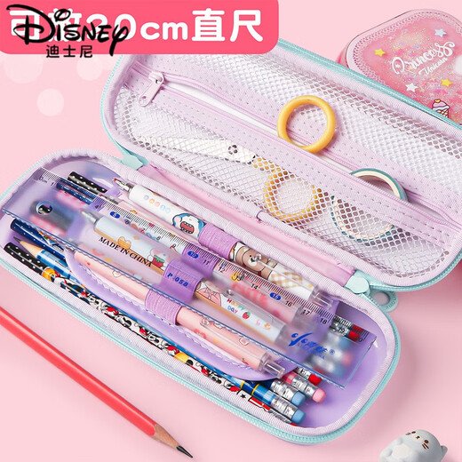 Escuela primaria Estudiantil Pencil Bag Girls Children Childa y Oiled Unicorn Mermaid Mermaid Lápiz Celebre de jardín de infantes Celebridades creativas de papelería Gran capacidad Cartoon Girl Ins Personalidad de tres capas puede tener 20 cm 3899-3a unicornio rosa