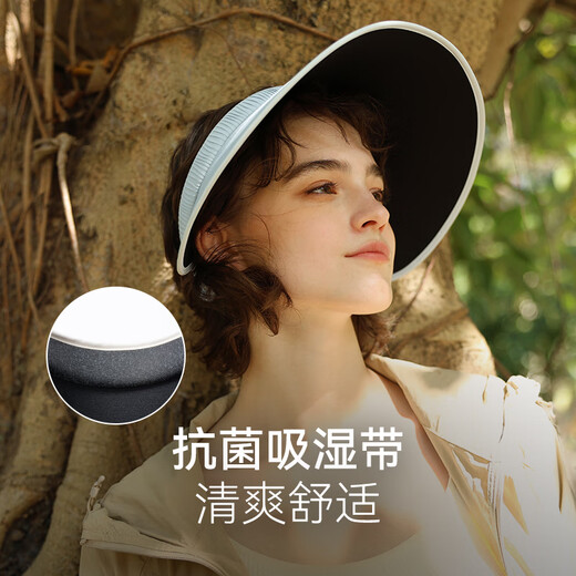 OhSunny big hat brim sun protection puff hat UV sun protection sky top hat dark night sky