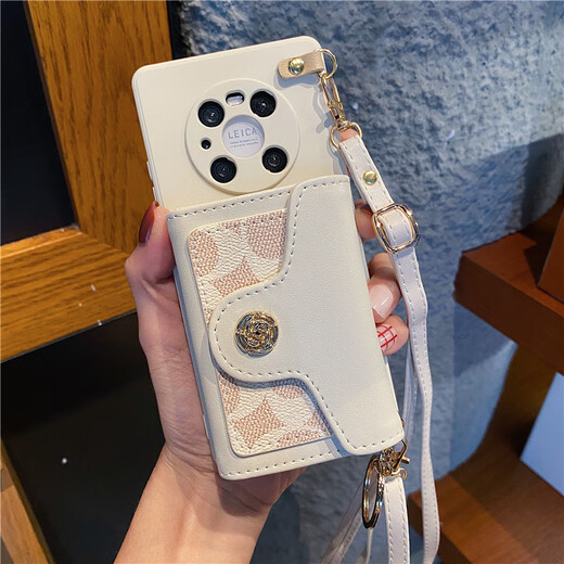Die orange-lun High-End-Sinnes-Brieftasche ist für Huawei Mate60pro Mobiltelefon Case Mate70/30Re-Anti-Fall 20x Crossbody 10 Soft Mate50 Women's RS+ Full-Cover-Schutzhülle 40 antike weiße Beschneidung Crossbody Huawei genießen 80SE