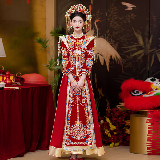 Zhiji xiUhe Kleidung Braut Toast Kleidung 2025 New Engagement Clothing Hochzeitskleid Hauptgalerie High-End-Hochzeitskleid Altes Hochzeitskleid x616 m