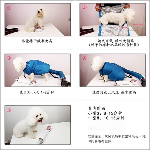 Tapaying Drying Bag Pet Dog Golden Retriever Bathing Medium and Large Dog Household Fully Automatic Hair Blow Drying Box Artifact Universal M Suitable for Weight 12-35 Jin Jin equals 0.5 kg Cats and Dogs Length 35-51