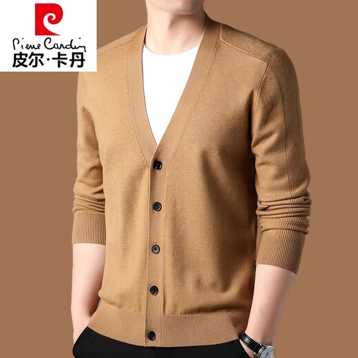 
Pierre cardin [100% cashmere] Spring and autumn cardigan men's pure cashmere V-neck jacket cashmere sweater new style sweater light gray 6217-pure cashmere 3XL 185 Recommended 160-175Jin [Jin equals 0.5 kg]