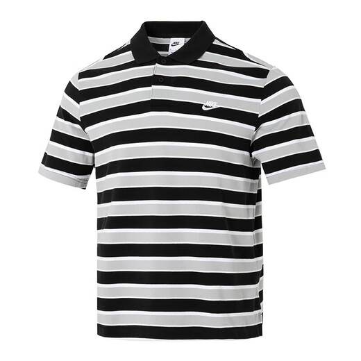 
Nike (NIKE) men's clothing 2025 autumn new sportswear trendy fashion striped short-sleeved comfortable breathable lapel POLO shirt FN3897-010 S