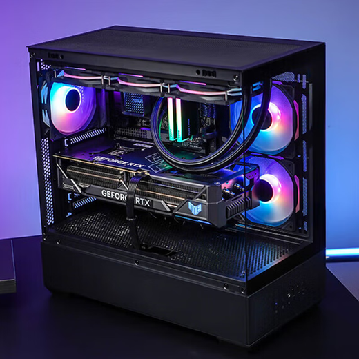 AMD family bucket Ryzen 9950X3D/9800X3D host/Asus 5080 5070Ti 5070 host game desktop assembly computer host complete machine DIY assembly machine R7 9700X+RTX5060Ti丨One