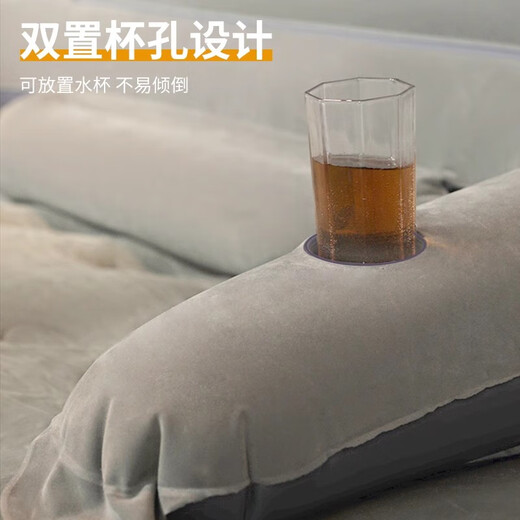 阿尔法全自动充气床家用双人气垫床三层加厚加高充气床垫户外露营靠背床 升级款双人带靠背+内置蓄电泵