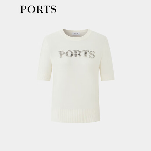 Ports Women's Clothing 2023 Sweater de manga larga de primavera y verano LP9K719SKT021 Milk White S