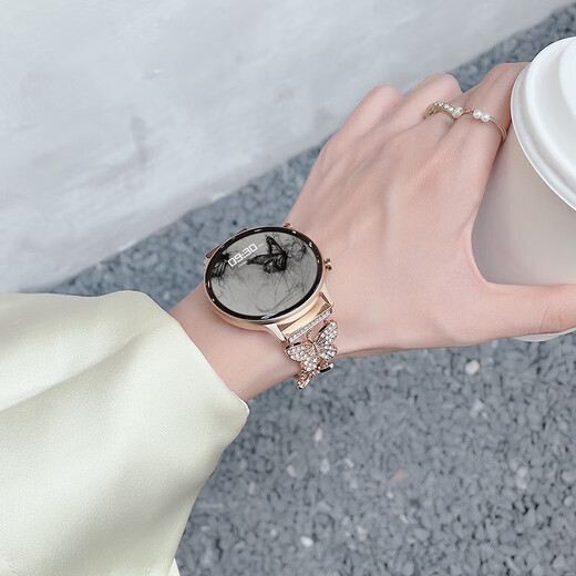 Smartphone 2025 New Watch GT5 Smart Watch para mujeres llamando a la pulsación de la presión arterial Pulsera deportiva Hebilla de plegado magnético - Gris claro