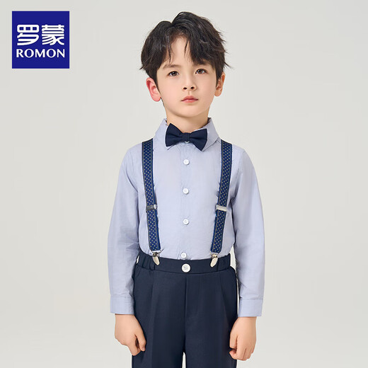 Romon Kinderleistung Anzug Jungen Blüten Kleid Gurte Stahl Abschlussanzug Marine Blau 120