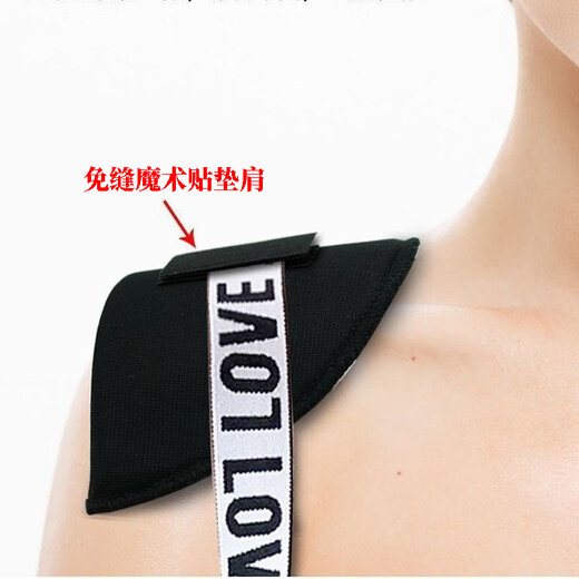 Robertson shoulder clothing sponge shoulder pads thickened inserts for men and women suit shoulder pads clothing jackets anti-slip removable seam-free shoulder pads sponge shoulder pads black + white two pairs