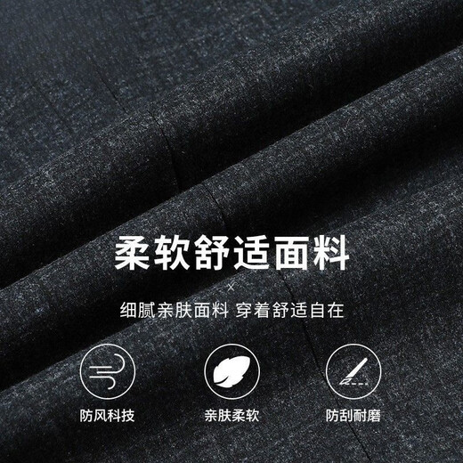 Yu Zhaolin (YUZHAOLIN) jacket jacket men's spring and autumn daddy lapel jacket middle-aged and elderly men's jacket 50-year-old father's day gift plaid gray 2XL (180) one size, 125-145Jin [Jin equals 0.5 kg]