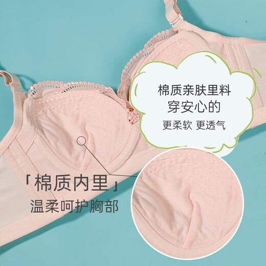 Eve's Show Face Shaping Bra for Women, Shopping Mall Same Style, Gathers Up Secondary Breasts, Supports B Cup, Four-Breasted Hole Cup Bra, Sakura Pink 85B